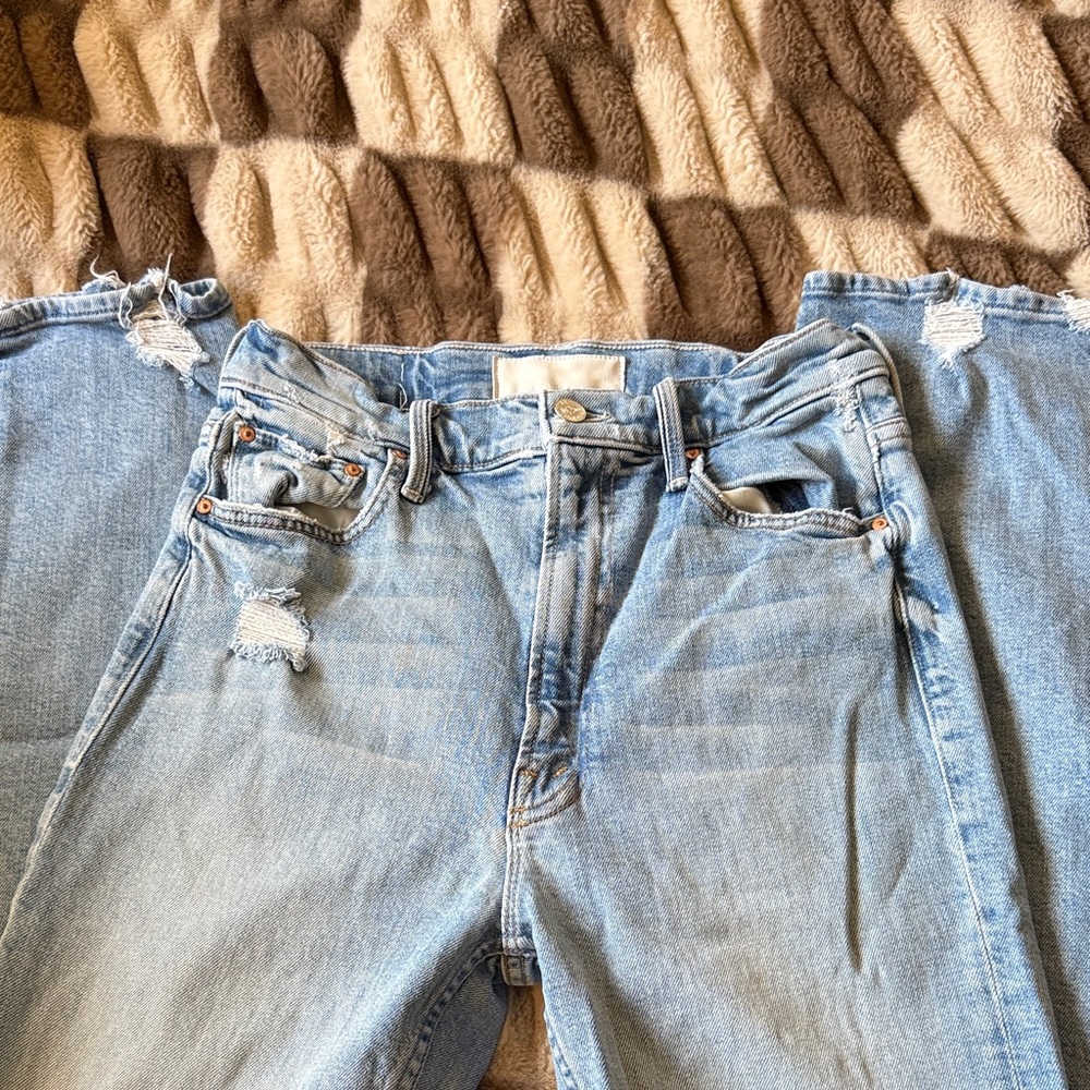MOTHER Light Blue Straight Leg Jeans
